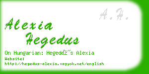 alexia hegedus business card